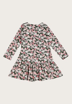 Vestido Verde-Multicolor Bee Loop