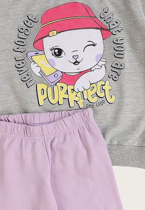 Conjunto Gris-Rosa-Blanco Bee Loop