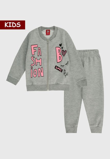 Sudadera Gris-Rosa Bee Loop