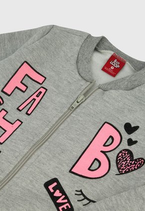 Sudadera Gris-Rosa Bee Loop