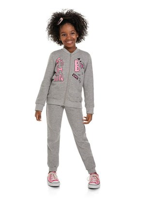 Sudadera Gris-Rosado Bee Loop