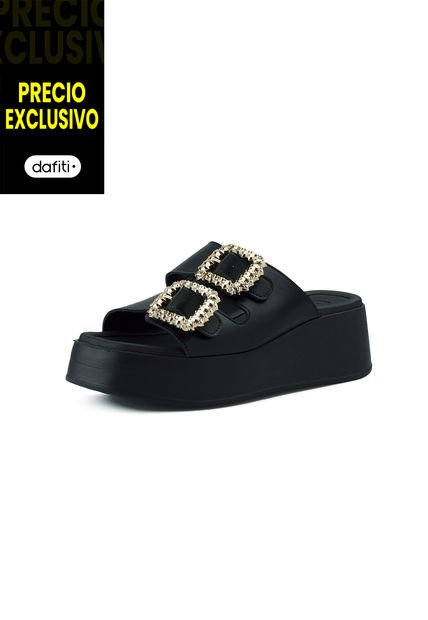 Sandalia Plataforma Negro Beira Rio
