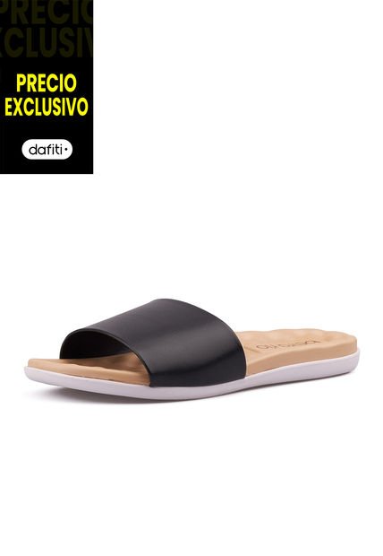 Sandalia Plana Negro Turim Beira Rio