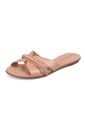 Sandalia Plana Flat Casual Café-Nude-Cristal Beira Rio de Beira Rio