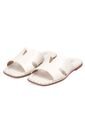 Sandalia Plana Slide Casual Blanco-Marfil Beira Rio de Beira Rio