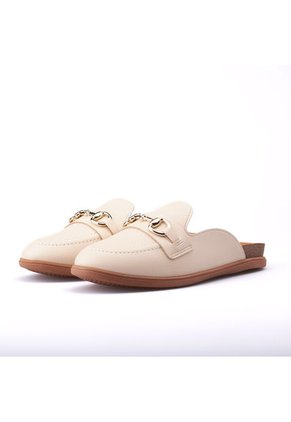 Zueco Blanco Dorado Beira Rio