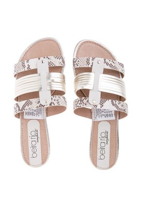 Sandalia Plana Dorada Beira Rio