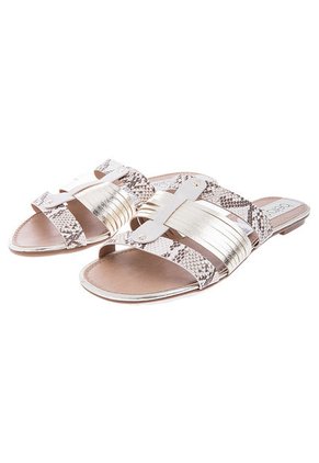 Sandalia Plana Dorada Beira Rio