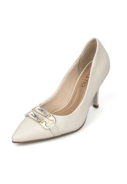 Tacon Stiletto Alto Marfil Beira Rio