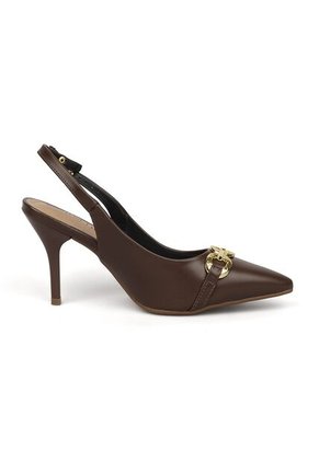 Tacon Alto Slingback Coñac Napa Beira Rio