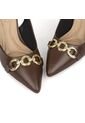 Tacon Alto Slingback Coñac Napa Beira Rio de Beira Rio