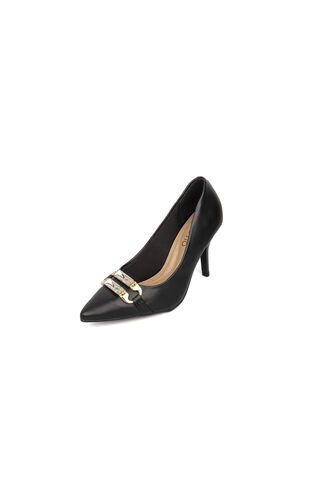 Tacon Stiletto Alto Negro Napa Beira Rio Beira Rio