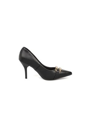Tacon Stiletto Alto Negro Napa Beira Rio