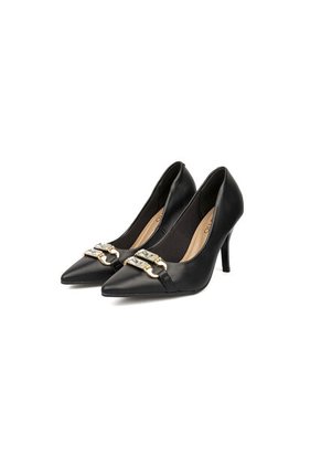 Tacon Stiletto Alto Negro Napa Beira Rio
