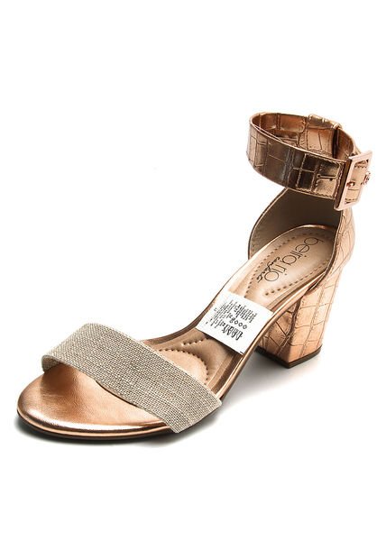 Sandalia Tacón Oro rosa-Beige Beira Rio - Compra Ahora | Dafiti Colombia