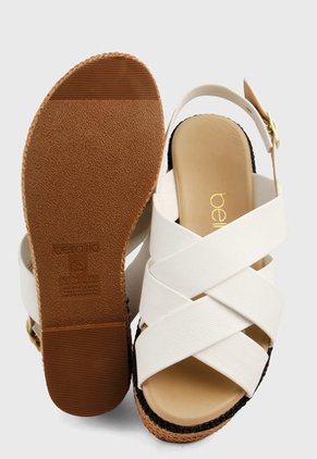 Sandalia Blanco-Beige Beira Rio