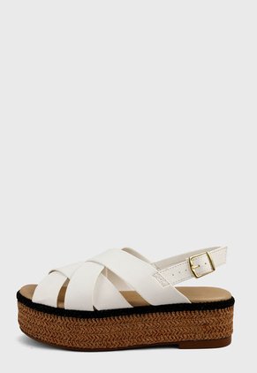 Sandalia Blanco-Beige Beira Rio