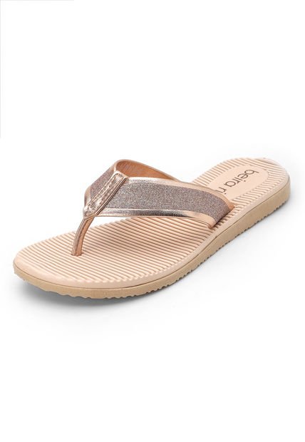 Sandalia Plana Rosa-Oro Rosa Beira Rio