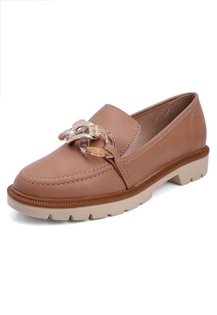 Mocasín Nude-Beige-Dorado Beira Rio