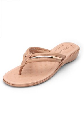 Sandalia Tacón Corrido Rosa-Oro Rosa Beira Rio