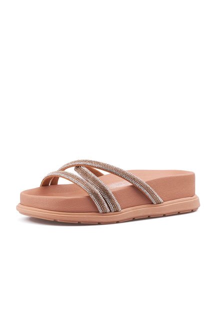 Sandalia Plana Line Nude-Cristal Beira Rio