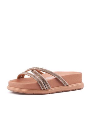 Sandalia Plana Line Nude-Cristal Beira Rio