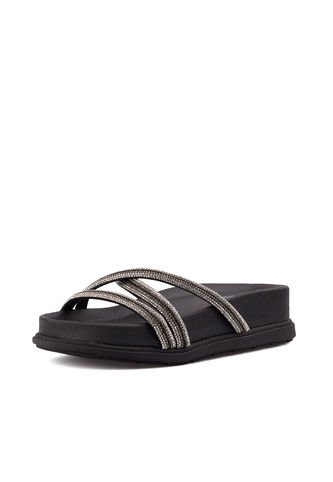 Sandalia Plana Line Negro-Cristal Beira Rio Beira Rio