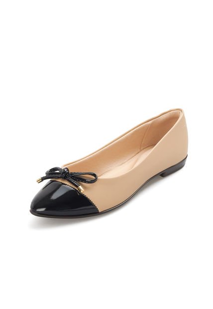 Baleta Beige-Negro Beira Rio