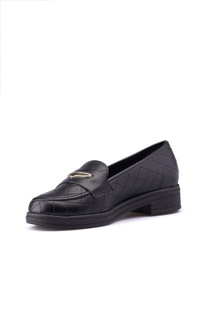 Mocasin Negro Dorado Beira Rio