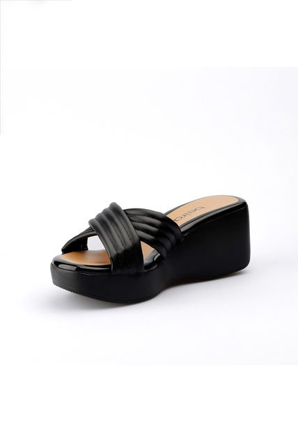 Sandalia Tacón Plataforma - Negro Beira Rio