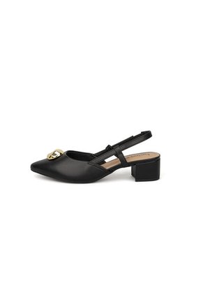 Tacon Bajo Cuadrado Slingback Negro Beira Rio