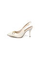 Tacon Alto Slingback Marfil Dorado Beira Rio de Beira Rio