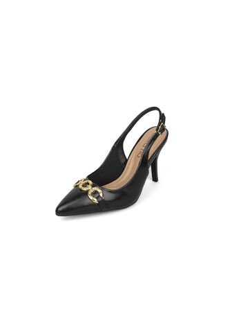 Tacon Alto Slingback Negro Napa Beira Rio Beira Rio