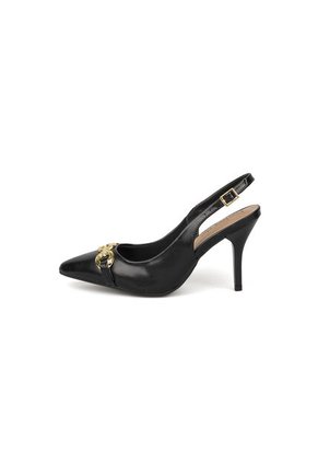 Tacon Alto Slingback Negro Napa Beira Rio