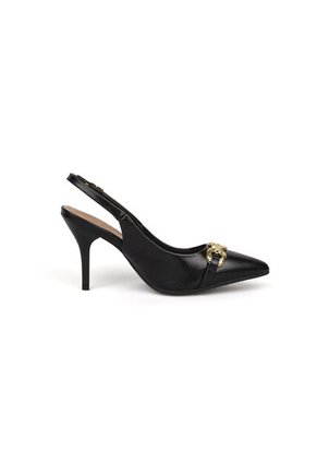 Tacon Alto Slingback Negro Napa Beira Rio