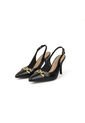 Tacon Alto Slingback Negro Napa Beira Rio de Beira Rio