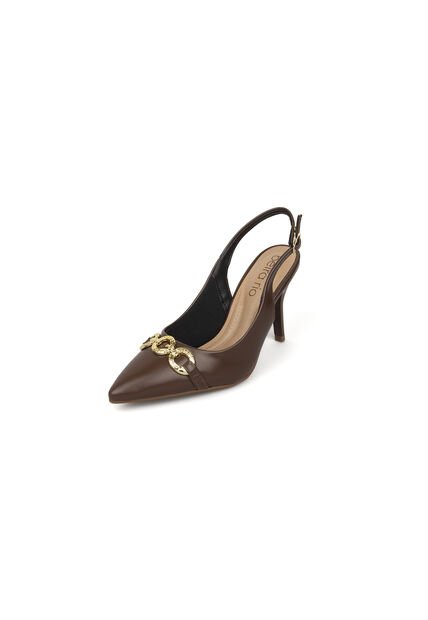 Tacon Alto Slingback Coñac Napa Beira Rio