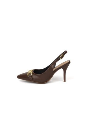 Tacon Alto Slingback Coñac Napa Beira Rio