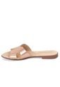 Sandalia Plana Slide Casual Oro Rosa Beira Rio de Beira Rio