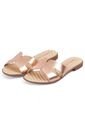 Sandalia Plana Slide Casual Oro Rosa Beira Rio de Beira Rio