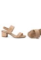 Sandalia Tacon Medio Cuadrado Beige Napa Turim Beira Rio de Beira Rio