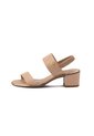 Sandalia Tacon Medio Cuadrado Beige Napa Turim Beira Rio de Beira Rio