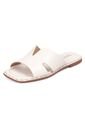 Sandalia Plana Slide Casual Blanco-Marfil Beira Rio de Beira Rio