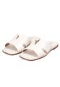 Sandalia Plana Slide Casual Blanco-Marfil Beira Rio de Beira Rio