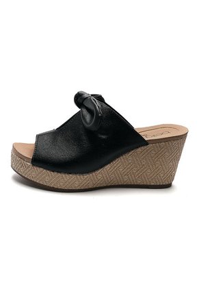 Sandalia Tacón Corrido Negra-Beige Beira Rio