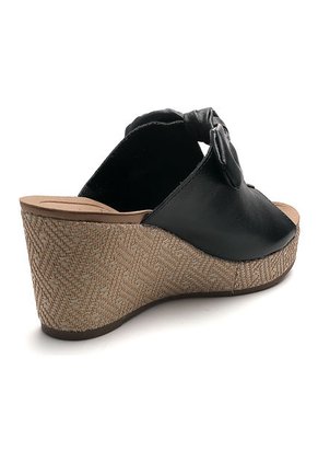 Sandalia Tacón Corrido Negra-Beige Beira Rio