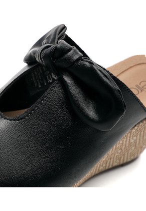 Sandalia Tacón Corrido Negra-Beige Beira Rio