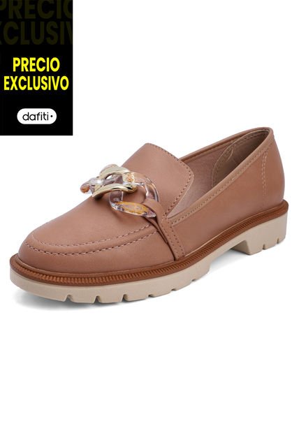 Mocasín Nude-Beige-Dorado Beira Rio