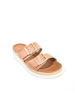 Price Shoes Plataformas Doble Hebilla Mujer 0228575-101CAMEL