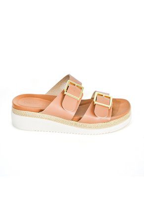 Price Shoes Plataformas Doble Hebilla Mujer 0228575-101CAMEL